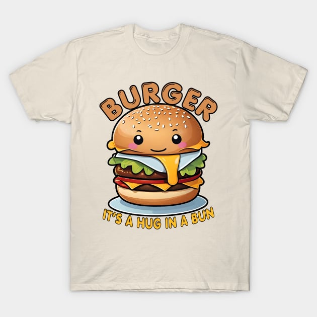 Comfort Food-Burger Lover T-Shirt by Prints.Berry